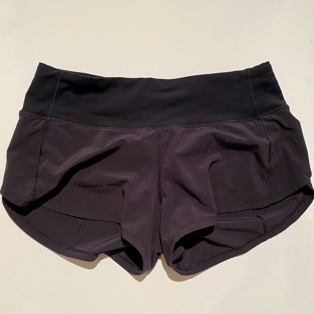 Lululemon shorts: size 2 / black / speed ups